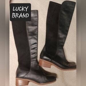 Lucky Brand Tilaree genuine leather tall riding boots womens size 10 or 10M
